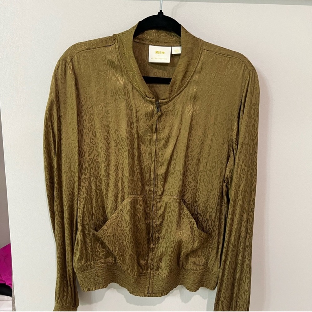 Maeve by Anthropologie Olive Bomber Jacket - Picture 5 of 7